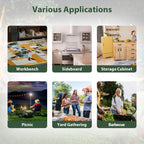 Outdoor Grill Cart with Stainless Steel Tabletop - Versatile Patio Kitchen Island Cart on Wheels with Storage, Movable BBQ Serving Cart Rolling Bar Cart