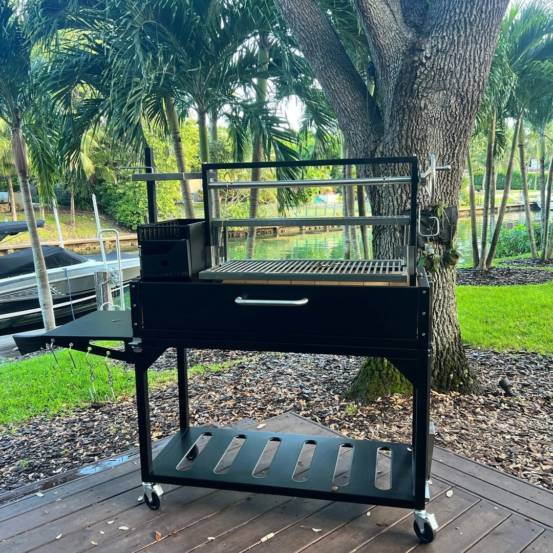 Premium Freestanding Grill Four Cooking Zones Cold-Roll Steel 304 Stainless Steel Tagwood BBQ03SI