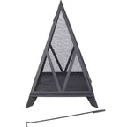 Majestic Pyramid Steel Mesh Wood Burning Fire Bowl Pit