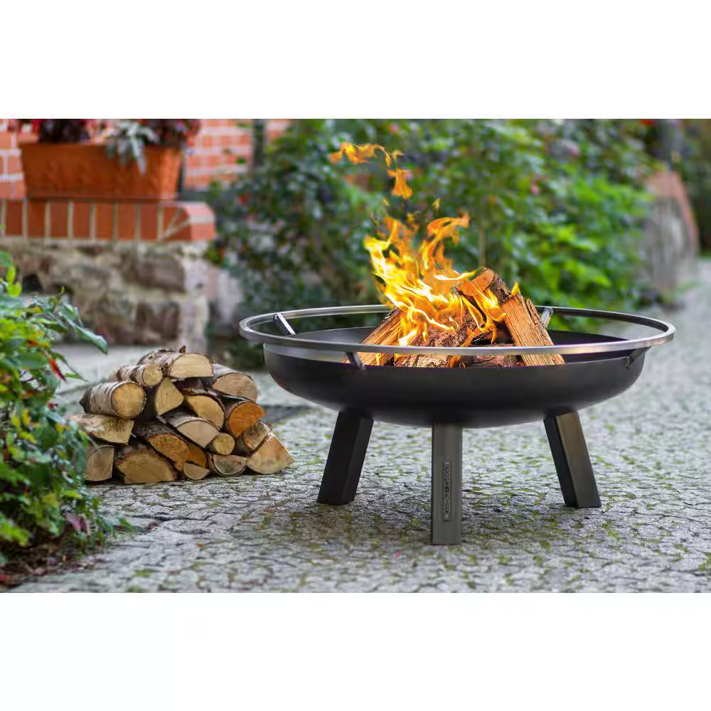 Cook King 111267 Porto Fire Bowl, 31.5 In. Dia, Wood Burning Fire Pit