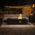 48 In, 50,000 BTU Black Coating Steel Outdoor Fire Table Propane Gas Fire Pit Table