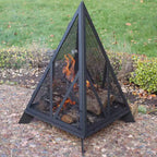 Majestic Pyramid Steel Mesh Wood Burning Fire Bowl Pit