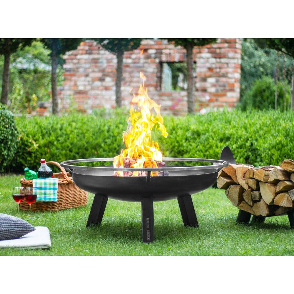 Cook King 111267 Porto Fire Bowl, 31.5 In. Dia, Wood Burning Fire Pit
