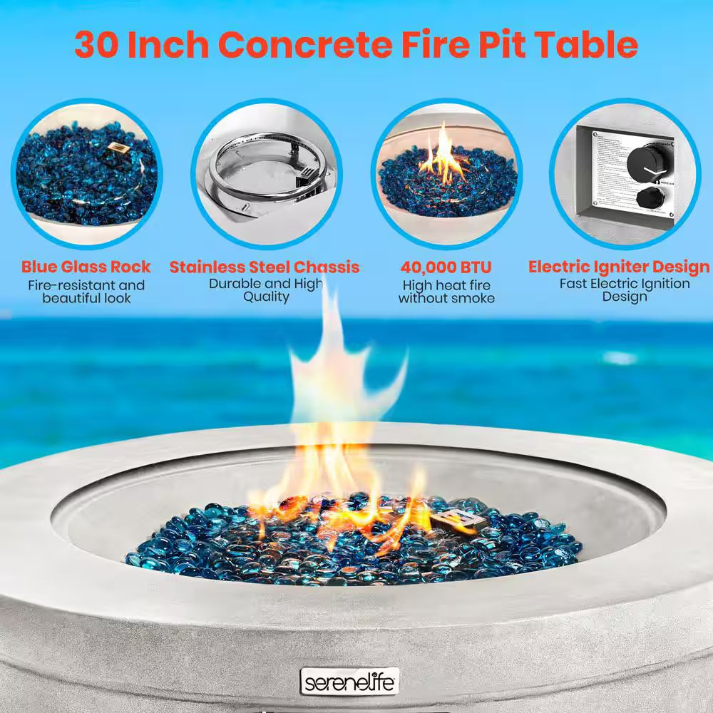 Outdoor Propane Fire Pit Table