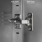 Newage Products Outdoor Kitchen 4 Piece Cabinet Set in Stainless Steel with Countertop and Covers