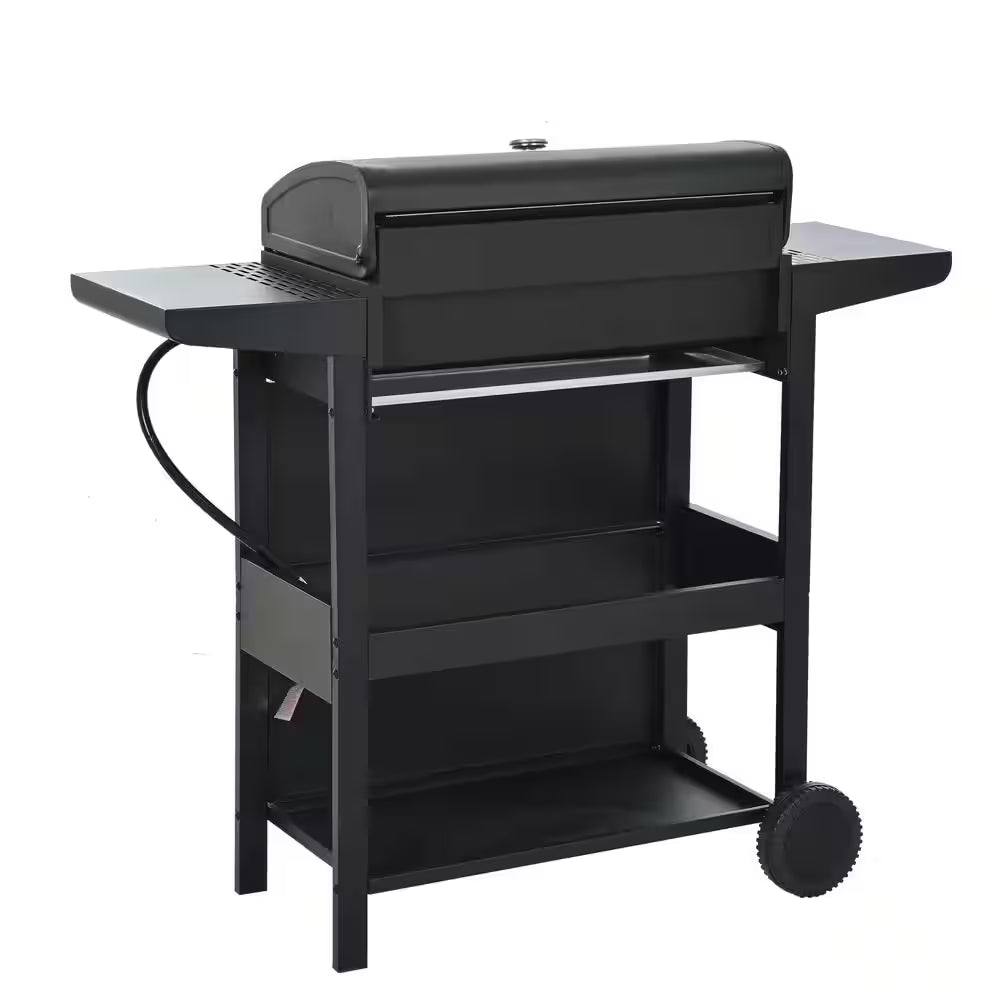 Propane Grill 4 Burner Barbecue Grill Stainless Steel Gas Grill in Black