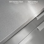 Newage Products Outdoor Kitchen 4 Piece Cabinet Set in Stainless Steel with Countertop and Covers