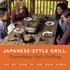Hibachi Grill Outdoor - Yakitori Grill - Japanese Grill Tabletop Charcoal Gri...