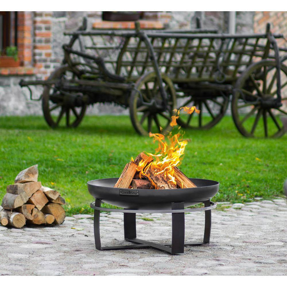 Cook King 111262 Viking Fire Bowl, 31.5 In. Dia, Wood Burning Fire Pit