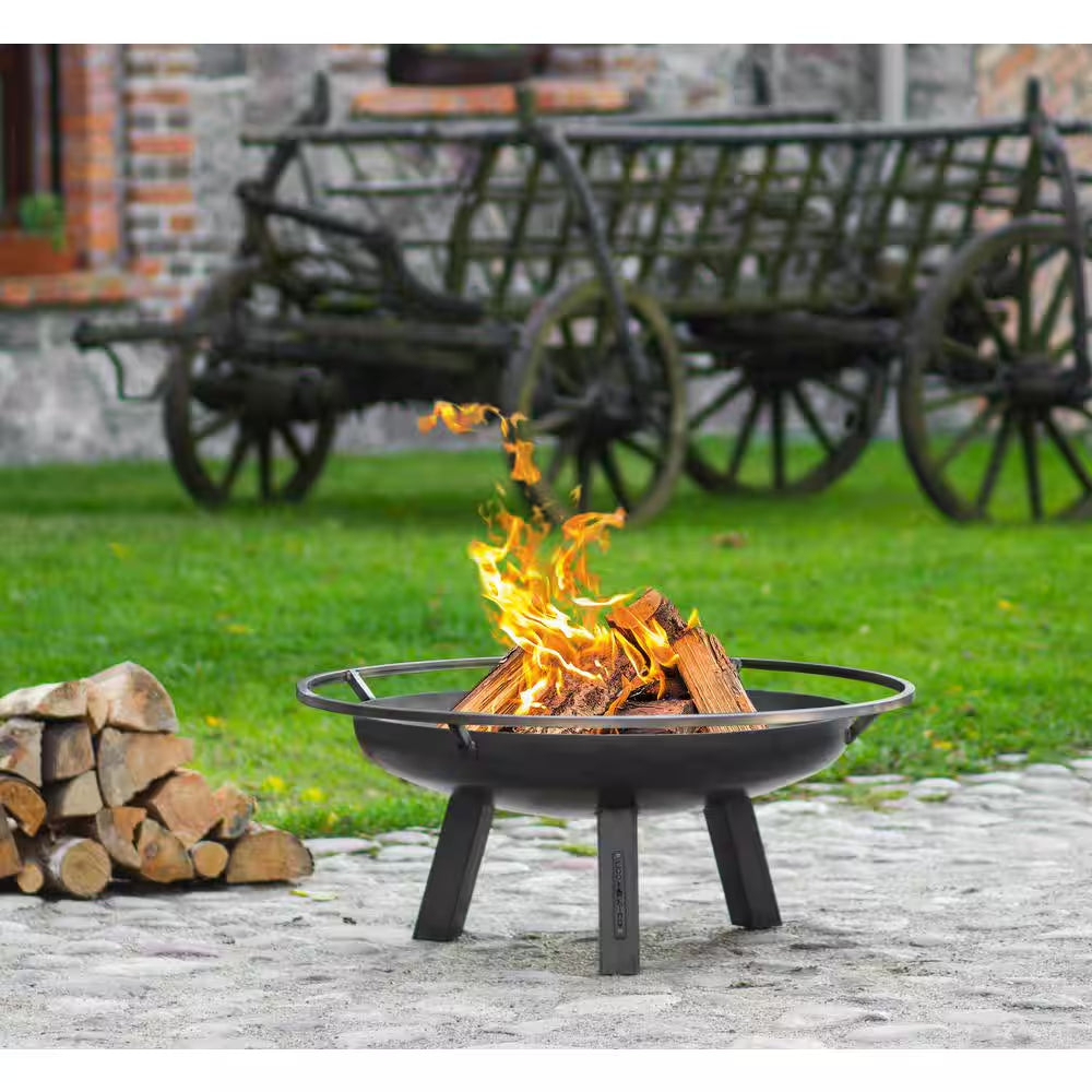 Cook King 111267 Porto Fire Bowl, 31.5 In. Dia, Wood Burning Fire Pit