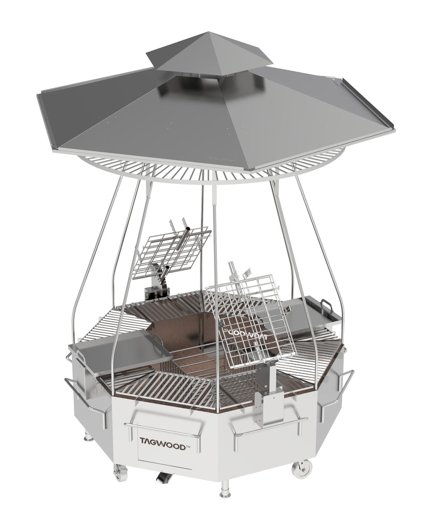 Tagwood BBQ37SS Wood Fire & Charcoal Tower Grill