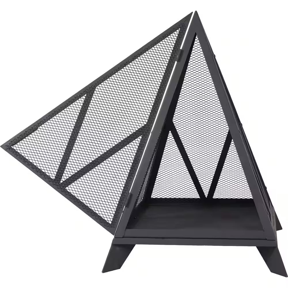 Majestic Pyramid Steel Mesh Wood Burning Fire Bowl Pit