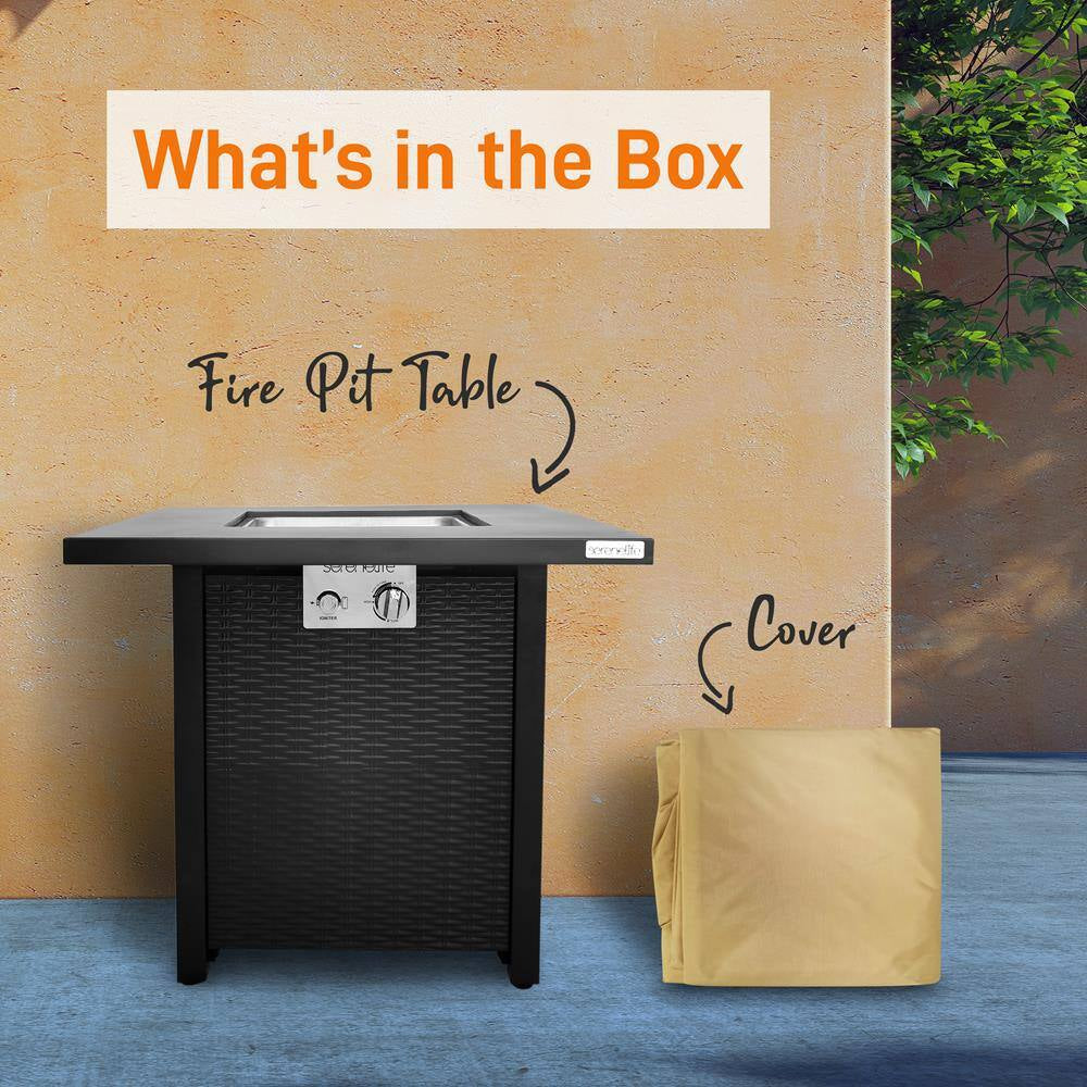 Outdoor Propane Fire Pit Table